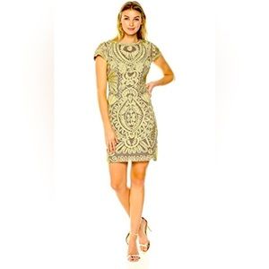 JS Collection Women’s Cap Sleeve Embroidered Dress